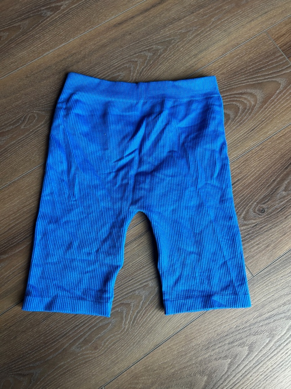 Zara Ribbed Bike Shorts - Bright Blue